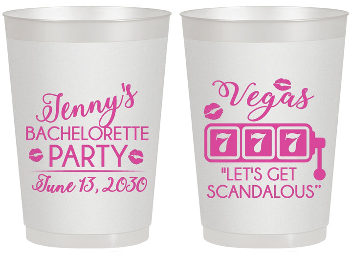 Personalized Bachelorette 20 oz Frosted Cups - Las Vegas | 60170