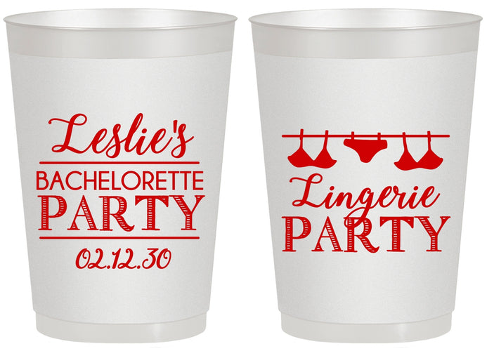 Personalized Bachelorette 20 oz Frosted Cups - Lingerie Party | 60171