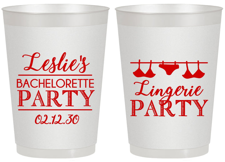 Personalized Bachelorette 20 oz Frosted Cups - Lingerie Party | 60171