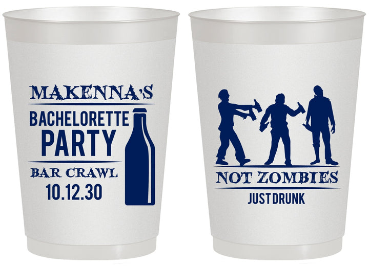 Personalized Bachelorette 20 oz Frosted Cups - Zombie | 60173