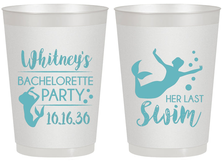 Personalized Bachelorette 20 oz Frosted Cups - Mermaid | 60175
