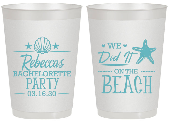 Personalized Bachelorette 20 oz Frosted Cups - Beach | 60183