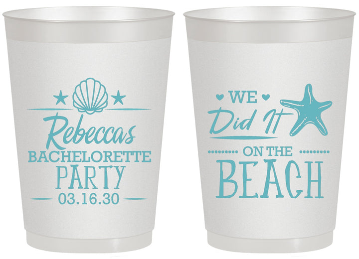 Personalized Bachelorette 20 oz Frosted Cups - Beach | 60183