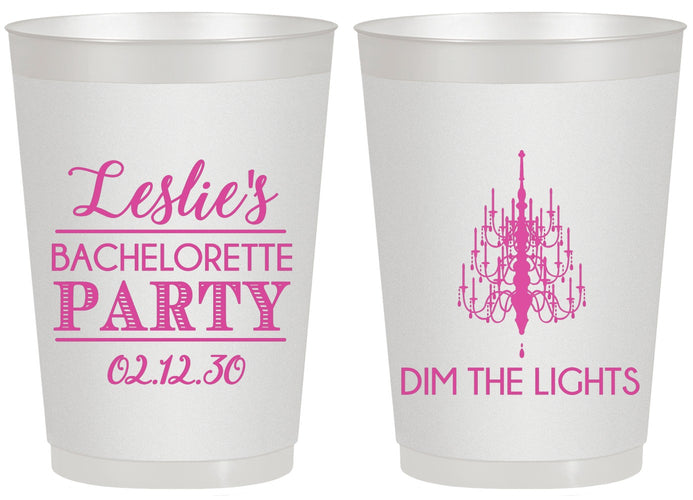 Personalized Bachelorette 20 oz Frosted Cups - Lights | 60188