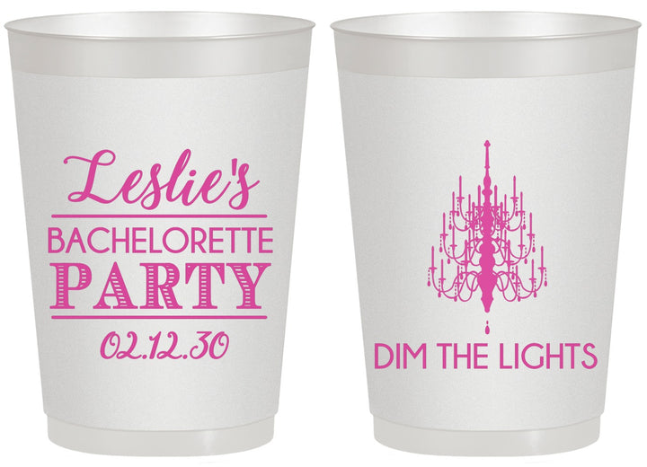 Personalized Bachelorette 20 oz Frosted Cups - Lights | 60188