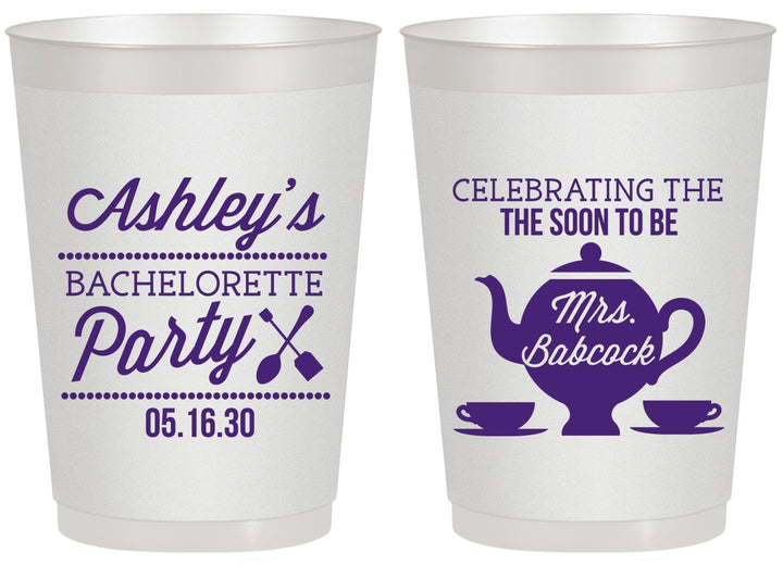 Personalized Bachelorette 20 oz Frosted Cups - Teapot | 60189