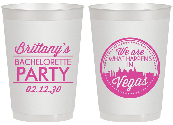 Personalized Bachelorette 20 oz Frosted Cups - Las Vegas | 60190