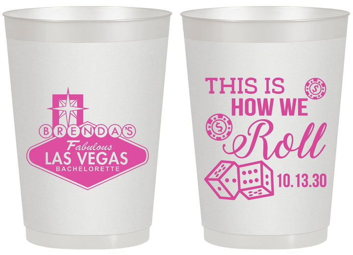 Personalized Bachelorette 20 oz Frosted Cups - Las Vegas | 60191