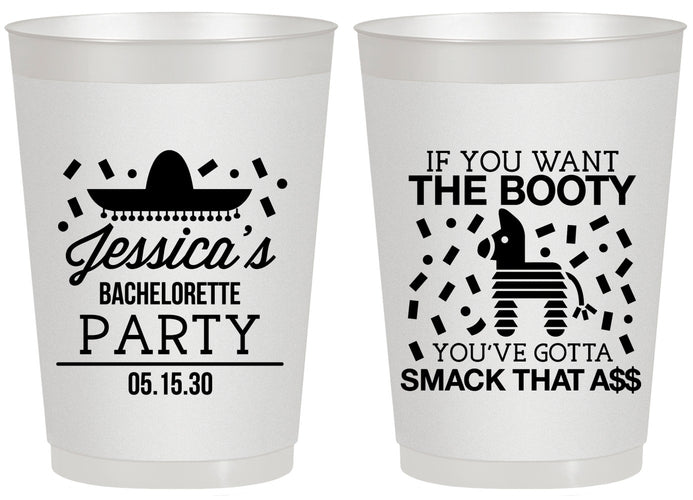 Personalized Bachelorette 20 oz Frosted Cups - Smack That Ass | 60192