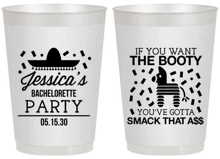 Personalized Bachelorette 20 oz Frosted Cups - Smack That Ass | 60192