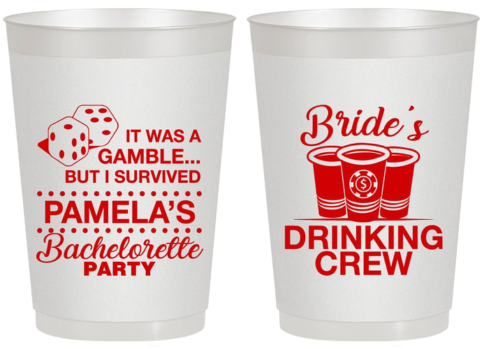 Personalized Bachelorette 20 oz Frosted Cups - Las Vegas | 60194