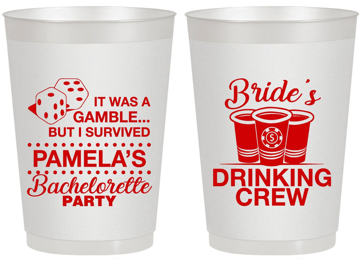 Personalized Bachelorette 20 oz Frosted Cups - Las Vegas | 60194