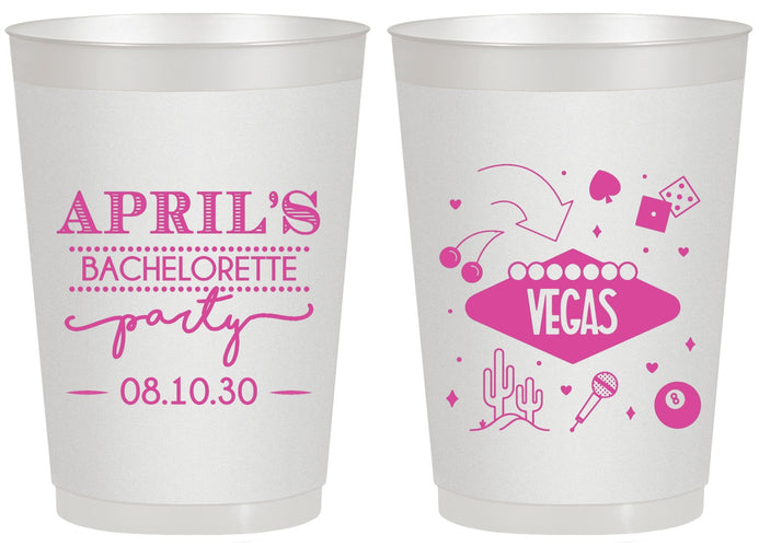 Personalized Bachelorette 20 oz Frosted Cups - Las Vegas | 60198