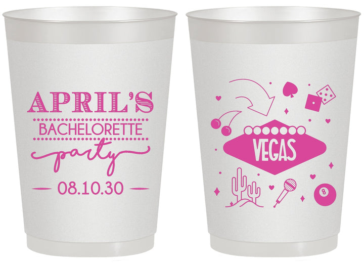 Personalized Bachelorette 20 oz Frosted Cups - Las Vegas | 60198