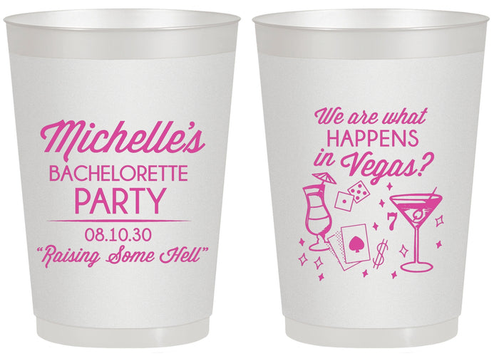 Personalized Bachelorette 20 oz Frosted Cups - Las Vegas | 60199