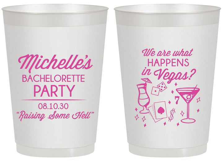 Personalized Bachelorette 20 oz Frosted Cups - Las Vegas | 60199