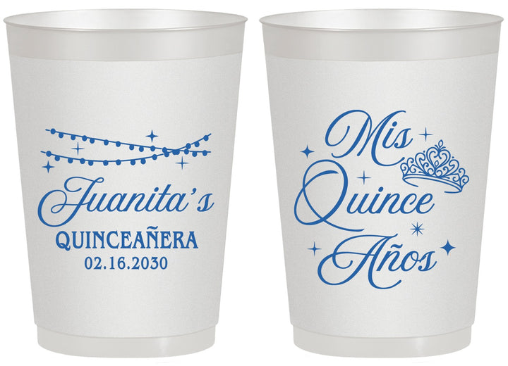 Personalized Quinceanera 20 oz Frosted Cups - Mis Quince Anos | 70001