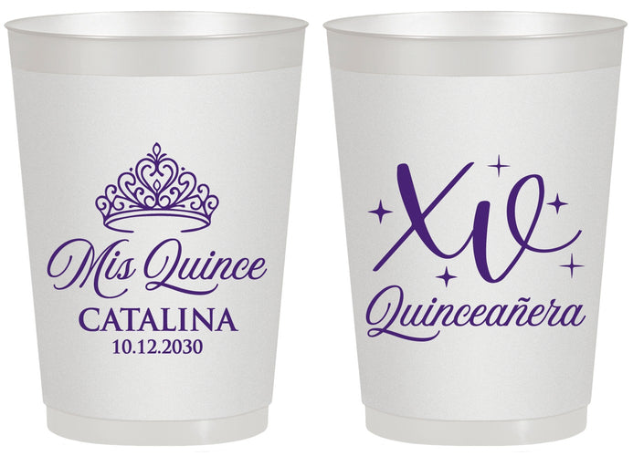 Personalized Quinceanera 20 oz Frosted Cups - Mis Quince Anos | 70002