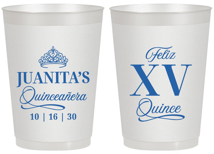 Personalized Quinceanera 20 oz Frosted Cups - Mis Quince Anos | 70003