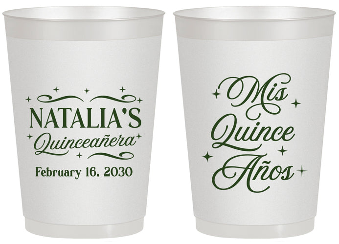 Personalized Quinceanera 20 oz Frosted Cups - Mis Quince Anos | 70006