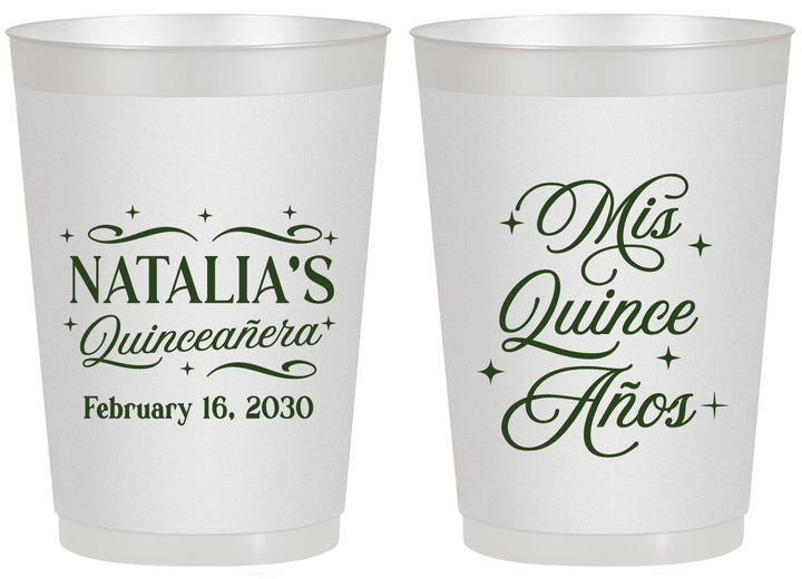 Personalized Quinceanera 20 oz Frosted Cups - Mis Quince Anos | 70006