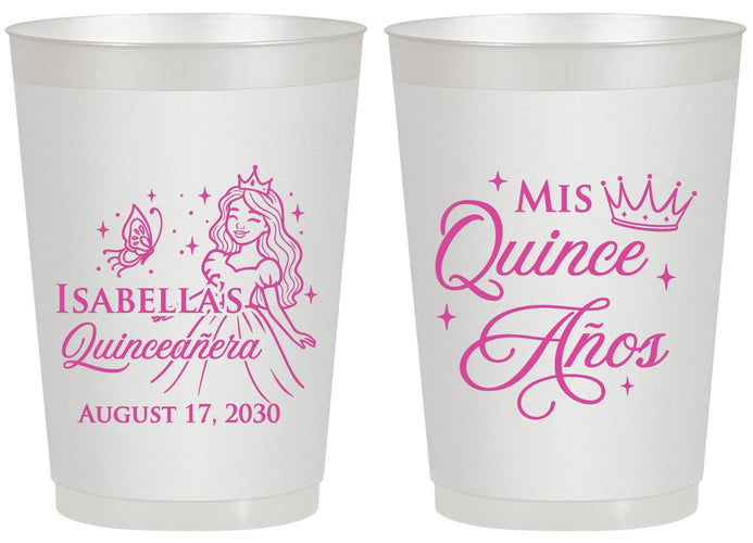 Personalized Quinceanera 20 oz Frosted Cups - Mis Quince Anos | 70012