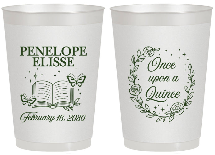 Personalized Quinceanera 20 oz Frosted Cups - Once Upon A Quince | 70014