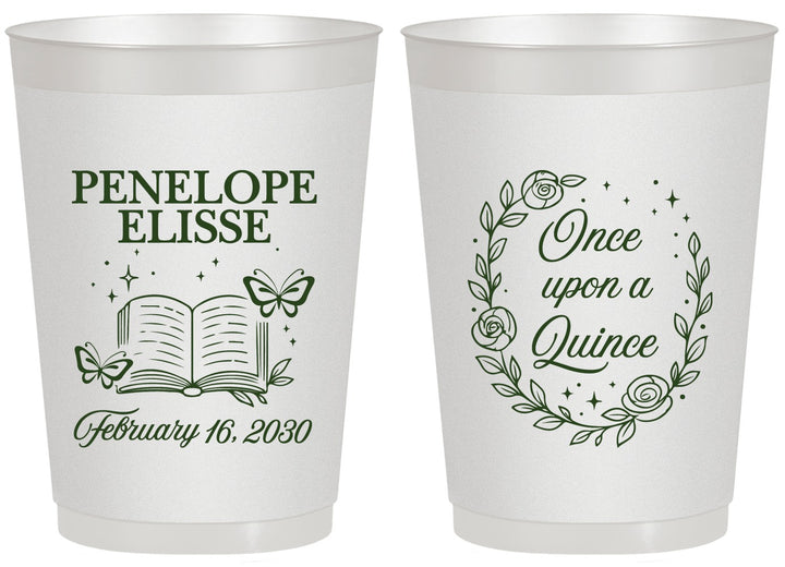 Personalized Quinceanera 20 oz Frosted Cups - Once Upon A Quince | 70014