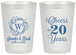 Personalized Anniversary 20 oz Frosted Cups - Cheers To 20 Years | 80001