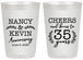 Personalized Anniversary 20 oz Frosted Cups - Cheers To 35 Years | 80004