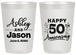 Personalized Anniversary 20 oz Frosted Cups - 50th Wedding | 80007