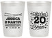 Personalized Anniversary 20 oz Frosted Cups - Cheers To 20 Years | 80011