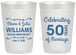 Personalized Anniversary 20 oz Frosted Cups - 50 Years Of Marriage | 80017
