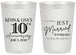 Personalized Anniversary 20 oz Frosted Cups - 10 Years Down | 80020