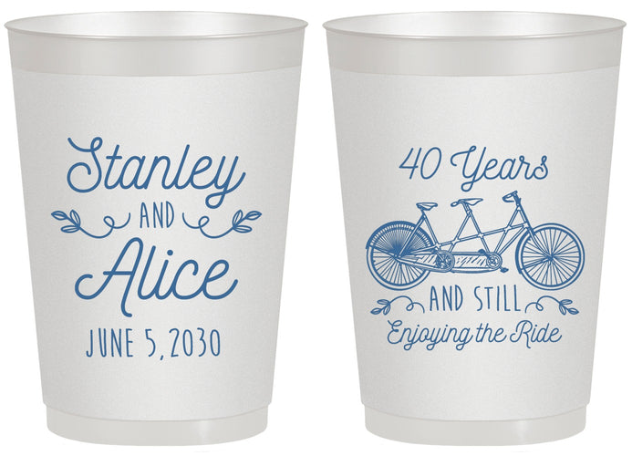 Personalized Anniversary 20 oz Frosted Cups - Cheers To 40 Years | 80025