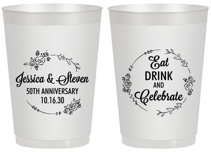 Personalized Anniversary 20 oz Frosted Cups - 50th Wedding | 80027