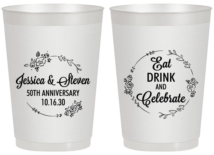 Personalized Anniversary 20 oz Frosted Cups - 50th Wedding | 80027