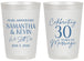 Personalized Anniversary 20 oz Frosted Cups - 30 Years Of Marriage | 80033