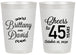 Personalized Anniversary 20 oz Frosted Cups - Cheers To 45 Years | 80036
