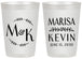 Personalized Wedding 20 oz Frosted Cups - Two Letter Monogram | 801