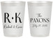 Personalized Wedding 20 oz Frosted Cups - Two Letter Monogram | 802