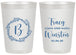 Personalized Wedding 20 oz Frosted Cups - Monogram | 804
