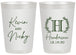 Personalized Wedding 20 oz Frosted Cups - Monogram | 805