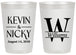 Personalized Wedding 20 oz Frosted Cups - Monogram | 806