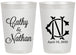 Personalized Wedding 20 oz Frosted Cups - Two Letter Monogram | 807