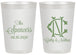 Personalized Wedding 20 oz Frosted Cups - Two Letter Monogram | 808