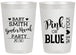 Personalized Baby Shower 20 oz Frosted Cups - Gender Reveal Pink Or Blue | 90012