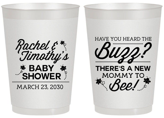 Personalized Baby Shower 20 oz Frosted Cups - Mommy To Bee | 90019