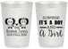 Personalized Baby Shower 20 oz Frosted Cups - Twins Boy And Girl | 90026