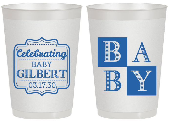 Personalized Baby Shower 20 oz Frosted Cups - Celebrating | 90029